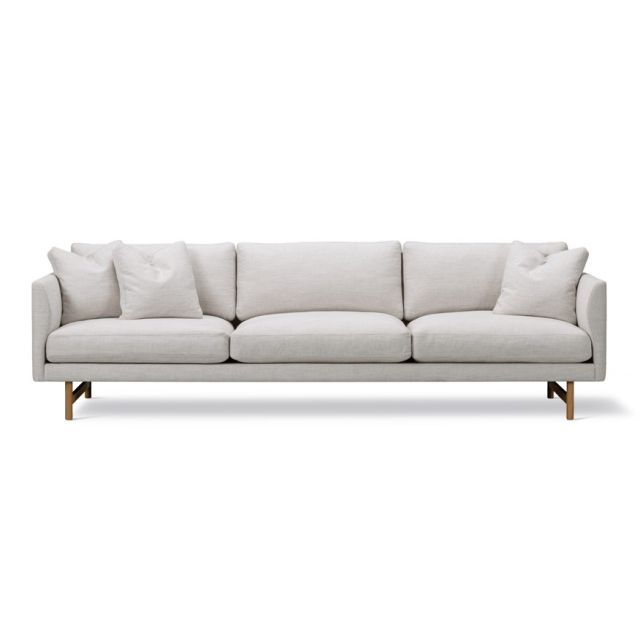 Fredericia Calmo 80 Wood Base 3 Seater Sofa