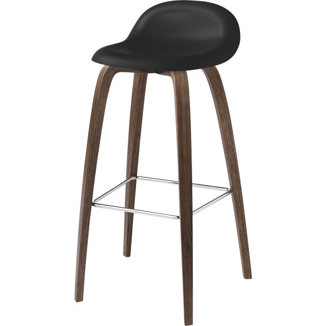 GUBI 3D Wood Base Bar Stool
