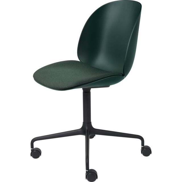 GUBI Beetle 4-Star Base Meeting Chair with Castors (Seat Upholstered)