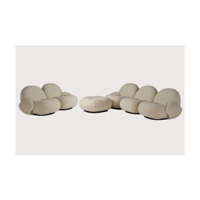 GUBI Pacha Outdoor Sofa - 5 Piece Set with Armrest & Ottoman (Fully Upholstered)
