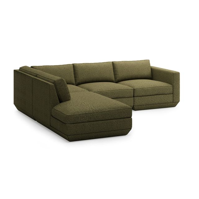 Gus* Modern Podium 4 PC Lounge Sectional A Sofa