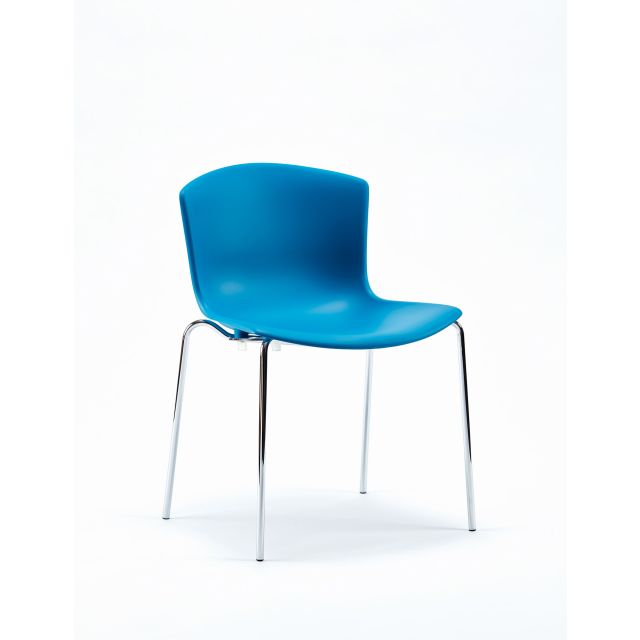 Knoll Harry Bertoia Molded Shell Side Chair, Stacking Base