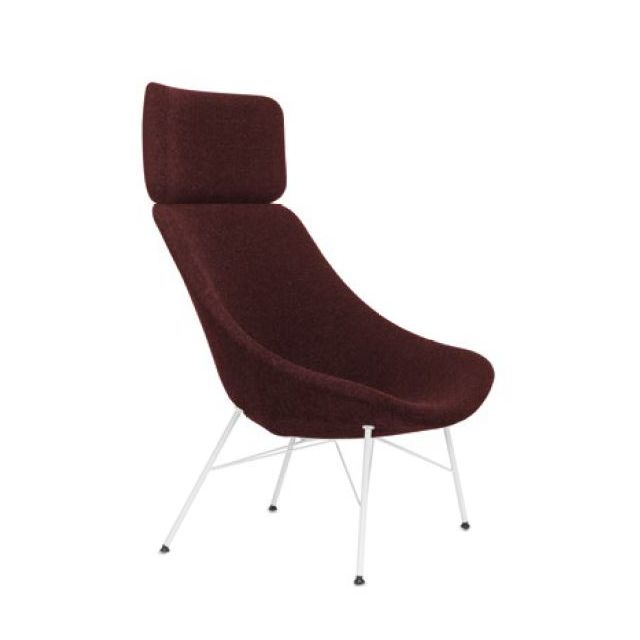 Lapalma Auki S112P Four Legged Base Lounge Chair with Headrest