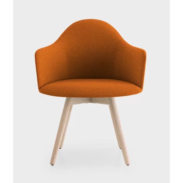 Lapalma Edit S570 Four Legged Wood Base Armchair