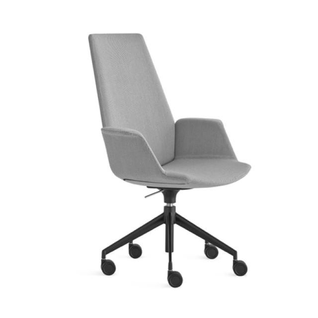 Lapalma Uno S243 Swivel Base Height Adjustable Armchair with High Back