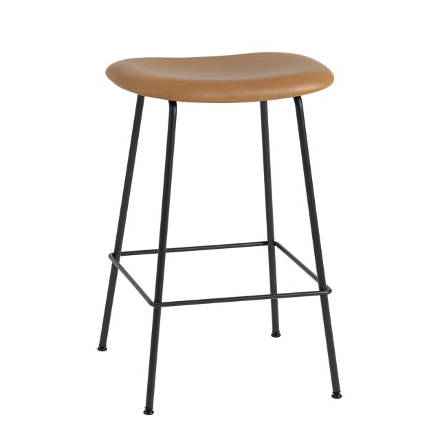 Muuto Upholstered Fiber Bar Stool - Tube Base