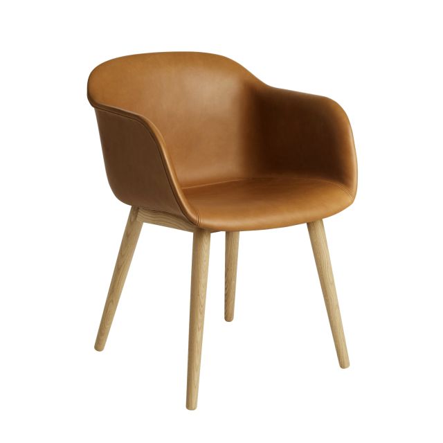 Muuto Upholstered Fiber Armchair - Wood Base