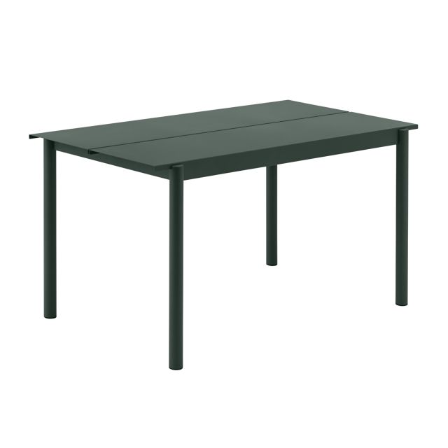 CLEARANCE Muuto Linear Steel Table - Small, 140 cm, Dark Green