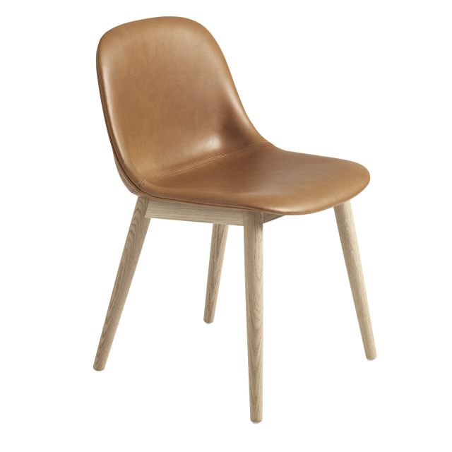Muuto Upholstered Fiber Side Chair - Wood Base