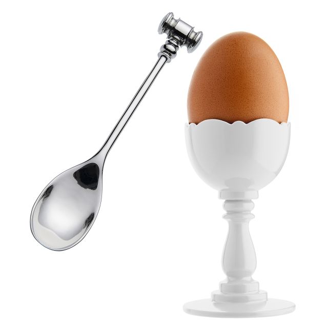 Alessi MW14SET W Dressed Egg Cup & Spoon with Egg Opener