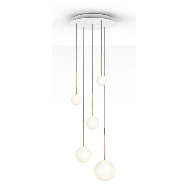 Pablo Bola 5 Sphere Pendant Chandelier
